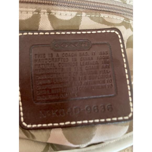 Coach Soho Hampton White/brown leather Flap Bag 9636 Satchel/Carryall - Picture 10 of 10